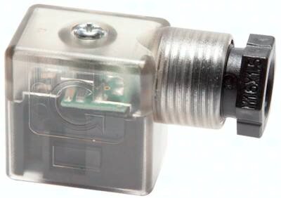 Wtyczka z LED wielkość 1, forma konstrukcyjna B, 24 V AC/DC