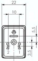 Elektromagnes (cewka) 24 V DC, forma konstrukcyjna M, wielkość wtyczki 1-DIN B