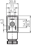 Wtyczka LED z kablem 3 m, rozmiar 1, forma konstrukcyjna B