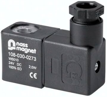 Cewka elektromagnetyczna 24 V DC, forma konstrukcyja U rozmiar wtyczki 1