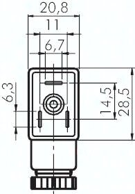 Cewka elektromagnetyczna 230 V AC, forma konstrukcyja U rozmiar wtyczki 1