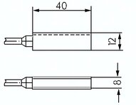 Czujnik położenia 10 - 30V DC, 3 m, 3 x 0,25 mm²