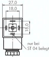Cewka elektromagnetyczna 24 V AC, forma konstrukcyja P rozmiar wtyczki 3