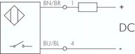 Czujnik elektroniczny do rowka C, 2-przewodowy, 10-28V DC
