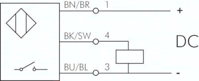 Czujnik elektroniczny do rowka C, PNP, 2-przewodowy, 5-30V DC