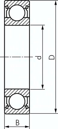 Lozysko barylkowe, DIN 625, 45x100x25mm, 2Z zamknieta (uszczelki nie stykaja sie