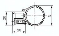 Tasma mocujaca do wylacznika cylindrowego ZSC, Ø (125 - 200) mm