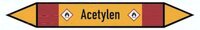 Oznaczenia przewodów rurowych, 5-kr, 37 x 270, Acetylen (GHS 02)