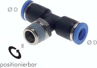 Trójnik T wtykowy R1/4-6 gw. zew. (teflon)
