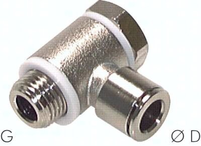 Złączka kątowa wtykowa Banjo G1/4-6 metalowa (+150°C)