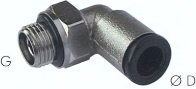 Złączka kątowa wtykowa G1/2-12 metalowa