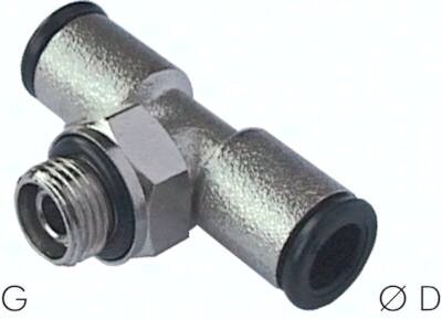 Trójnik T wtykowy G3/8-8 metalowy