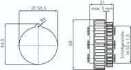 Multizłącze grodziowe 8x8mm, okrągłe, typu wtyczka
