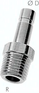 Łącznik wtykowy R3/8-12 stal nierdzewna