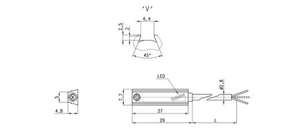 Czujnik położenia magnetyczny CSV-232, seria CST-CSV-CSH, CSB-CSC-CSD - Camozzi