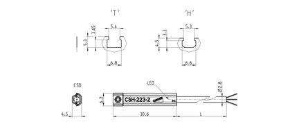 Czujnik położenia magnetyczny CSH-334-2, seria CST-CSV-CSH, CSB-CSC-CSD - Camozzi
