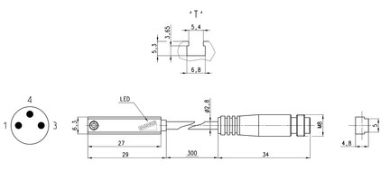 Czujnik położenia magnetyczny CST-562, seria CST-CSV-CSH, CSB-CSC-CSD - Camozzi