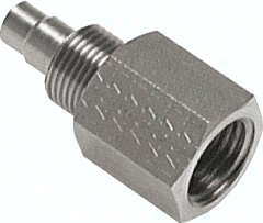 Złączka prosta skręcana G1/4-8x6, aluminium, bez nakrętki