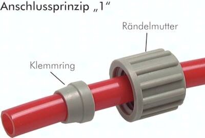 Złączka prosta gw. wew. G1/8-6x4 PA typ 1