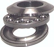 Lozysko kulkowe zwykle, osiowe DIN 711, 25x47x16,7mm, kulista powloka