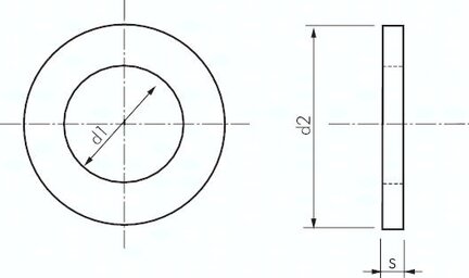 Podkladka, DIN 433, M 3 (3,2x6mm), Stal ocynkowana