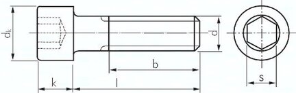 Sruba cylindryczna DIN 912, M 5x25, Stal ocynkowana 8.8