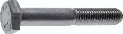 Sruba z lbem szesciokatnym DIN 931, M 5x40, Stal szlachetna A2