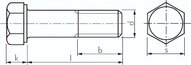 Sruba z lbem szesciokatnym DIN 931, M 16x120, Stal szlachetna A2