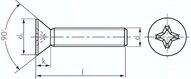 Sruba wpuszczana DIN965 / ISO7046, M 3x20, Stal szlachetna A2
