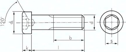 Sruba cylindryczna DIN 6912, M 12x40, Stal ocynkowana 8.8