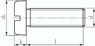 Sruba cylindryczna DIN 84, M 6x10, Stal ocynkowana 4.8