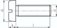 Sruba cylindryczna DIN 84, M 3x30, Stal szlachetna A2