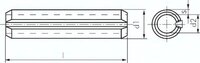 Tuleja rozprezna DIN 1481 / ISO 8752, 6x16, Stal blyszczaca