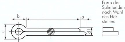 Zawleczka DIN 94 / ISO 1234, 2,0x32 mm, Stal szlachetna A2
