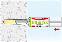 Kolki do plynów FISCHER fill & fix, zestaw kompletny