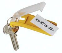 Zawieszka do kluczy DURABLE KEY-CLIP, zólty, Opakowanie 6 szt.