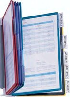 Durable 1 x uchwyt scienny, 10 x tablica pogladowa (kazdorazowo 2 x czarna, czer