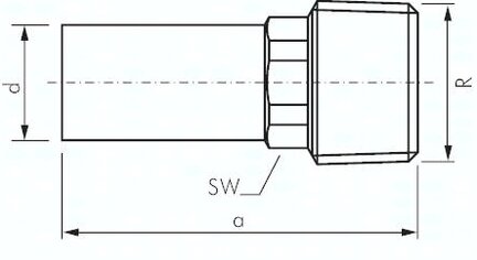 Redukcja zaciskowa R1/2-22 gw. zew.