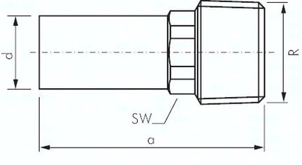 Redukcja zaciskowa R1 1/4-35 gw. zew.