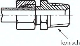 Złączka prosta hydrauliczna 28 L NPT 1