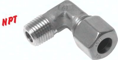 Przyłączka hydrauliczna kątowa 10 L NPT 1/4 stal nierdzewna (NC)