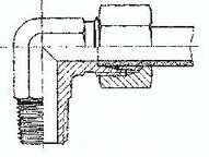 Przyłączka hydrauliczna kątowa 8 L R3/8