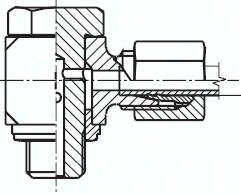 Złączka hydrauliczna kątowa 18 L M22x1,5