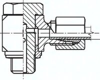 Złączka hydrauliczna kątowa 25 S M33x2