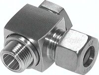Złączka hydrauliczna kątowa 28 L G1 stal nierdzewna