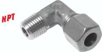 Przyłączka hydrauliczna kątowa 10 L NPT 1/4 stal nierdzewna