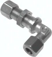 Złączka hydrauliczna kątowa grodziowa 12 L stal nierdzewna