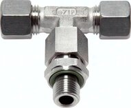 Trójnik hydrauliczny gw. zew. 12 L M16x1,5 stal nierdzewna (NC)