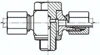 Przyłączka trójnikowa hydrauliczna gw.zew 15 L G1/2