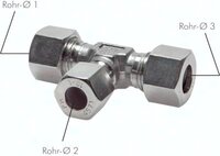 Trójnik hydrauliczny redukcyjny 28L-15L-28L stal nierdzewna